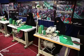 مراسم افتتاحیه کارگاه دوخت لباس شیرخوارگان حسینی