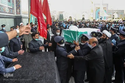 تشییع پیکر شهید حجت‌الاسلام محمد اصلانی در حرم مطهر رضوی