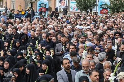 تشییع پیکر مطهر ۲۳ شهید دفاع مقدس در ارومیه‎