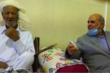 عیادت هنرمندان سيستان‌وبلوچستان از شيرمحمد اسپندار