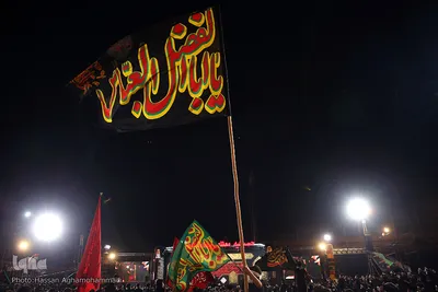 عزاداری شب تاسوعای حسینی هیات «ریحانة الحسین(ع)» با مداحی سیدمجید بنی فاطمه در پارک ارم تهران