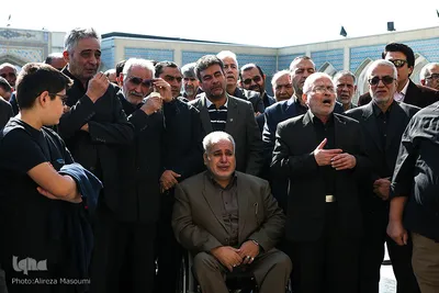 مراسم تشییع کاظم محمدزاده در حرم مطهر رضوی