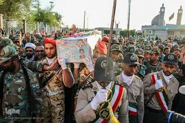 مراسم بدرقه شهید ۴ساله حادثه تروریستی اهواز
