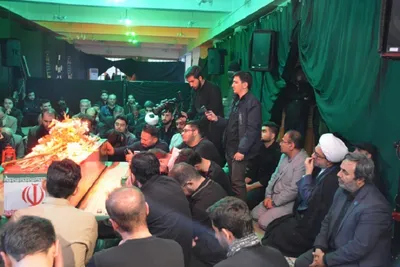مراسم استقبال از پیکر مطهر شهید گمنام در دانشگاه تبریز