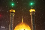 اولین برف زمستانی در قم