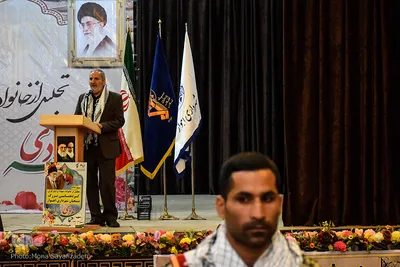 سخنرانی منصور کتانباف، شهردار اهواز در همایش تجلیل از خانواده شهدا و ایثارگران اهواز