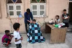 اسکان سیل زدگان در یادمان شهدای هویزه 