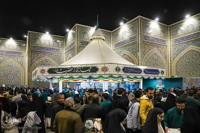 حرم مطهر رضوی در شب نیمه شعبان
