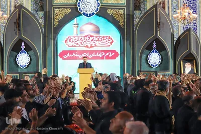 مراسم عزاداری شب شهادت امام رضا(ع) در حرم مطهر رضوی