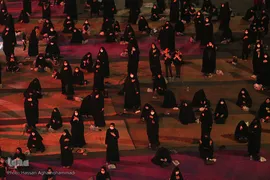 مراسم عزاداری شب پنجم محرم در میدان فلسطین