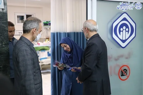 دیدار فرماندار بابلسر با پرستاران ،به مناسبت میلاد حضرت زینب کبری(ع) و روز پرستار