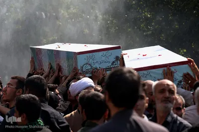 ⁨تشییع 7 شهید گمنام دفاع مقدس در سالروز شهادت امام جعفر صادق(ع)⁩