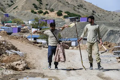 جهادگران مشغول کار در نوروز ۱۳۹۷ در مناطق زلزله زده