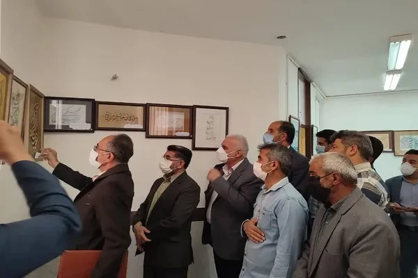 افتتاح نمایشگاه خط و نقاشی در کتابخانه فردوسی سورشجان