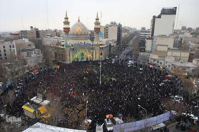 تجمع مردم تهران به مناسبت شهادت سردار سپهبد قاسم سلیمانی در میدان فلسطین