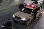 استقبال از پیکر مطهر شهید مدافع حرم در رزمایش اقتدار و امنیت شیراز