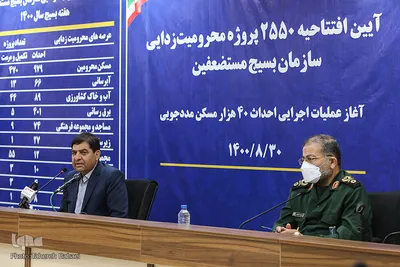 آیین افتتاحیه ۲۵۵۰پروژه محرومیت زدایی سازمان بسیج مستضعفین