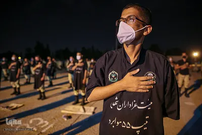 عزاداری شب عاشورا در تیپ 55 هوابرد ارتش‎
