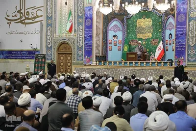 مجلس ترحیم آیت الله فیاض و گرامیداشت شهدای جنگ ۱۲ روزه در حرم بانوی کرامت