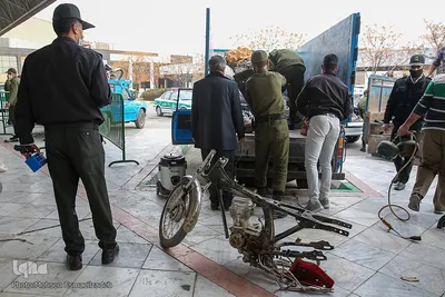 نمایشگاه کشفیات پلیس مشهد در جریان اجرای دهمین مرحله از طرح ثامن
