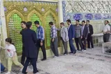 غبارروبی حرم بانوی کرامت با حضور کارمندان جهاددانشگاهی قم