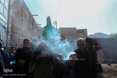 آئین سنتی«علَم‌کشان» در روستای انجدان - اراک/عکاس:زهرا بهرامی