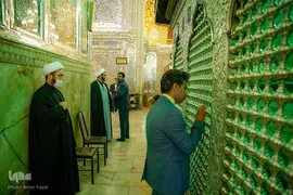 لحظه تحويل سال نو در حرم مطهر حضرت شاهچراغ