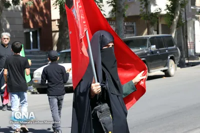 مراسم پیاده‌روی جاماندگان اربعین حسینی در شهرستان اهر