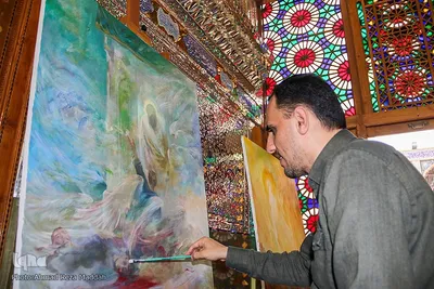 کارگاه نقاشی « قرمز پر رنگ» یادمان شهدای حمله تروریستی حرم شاهچراغ(ع)