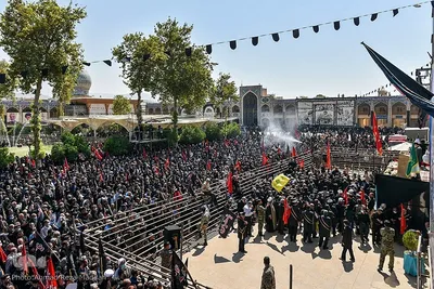 مراسم خاکسپاری پیکر مطهر سردار شهید حاج عبدالله اسکندری در شیراز‎‎
