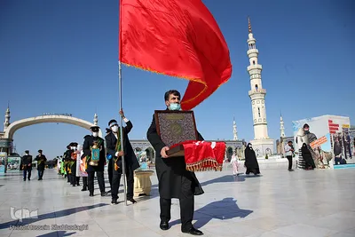 آئین شستشو وتعویض پرچم گنبد مسجد مقدس جمکران