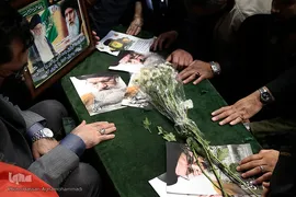 مراسم تشییع پیکر آیت الله سید عبدالله فاطمی‌نیا(ره) در مسجد دانشگاه تهران