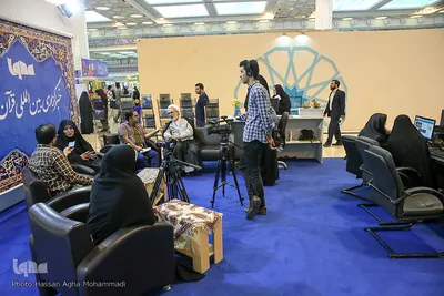 غرفه خبرگزاری ایکنا در نهمین روز بیست و ششمین نمایشگاه قرآن کریم