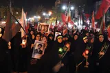 دسته عزاداری بانوان ملایری در شام غریبان قائدشهید امت