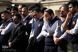 مراسم تشییع و خاکسپاری پیکر آتش نشان شهید «قریب رضا دارابی»