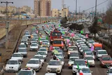 راهپیمایی خودرویی در زنجان