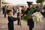 گلباران حرم شاهچراغ در شب ولادت امام رضا( ع‎‎)
