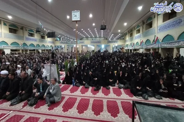 آیین وداع با پیکر مطهر آیت الله شهید عباسعلی سلیمانی در مصلی نماز جمعه بابلسر