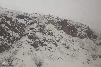 بارش برف بهاری در ارتفاعات روستایی اهر