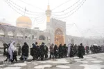 بارش اولین برف زمستانی در مشهد ـ حرم رضوی