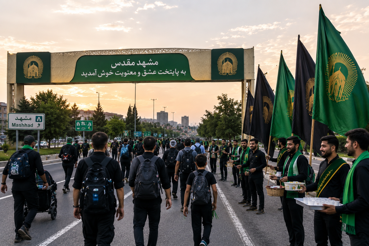 زائران پیاده امام رضا(ع)