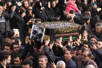 تشییع پیکر جنازه جانباختان حادثه قطار تبریز