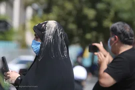 مراسم عزاداری ظهر تاسوعای حسینی در چهارراه گلوبندک