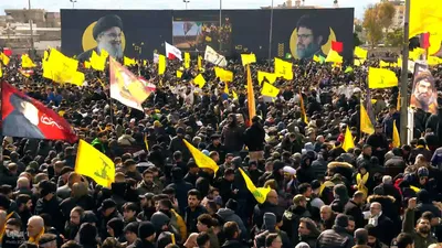 حضور دوستداران مقاومت در مراسم تشییع پیکر سیدحسن نصرالله