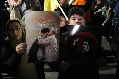 شادی مردم تبریز پس از حمله ایران به اسرائیل‎