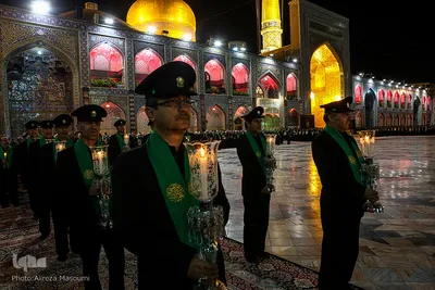 مراسم خطبه‌خوانی شب عاشورا در حرم مطهر رضوی