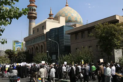 راهپیمایی نمازگزاران درمحکومیت جنایات آل‌سعود