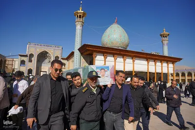 تشییع پیکر مطهر سرهنگ شهید احسان بخشنده در شیراز