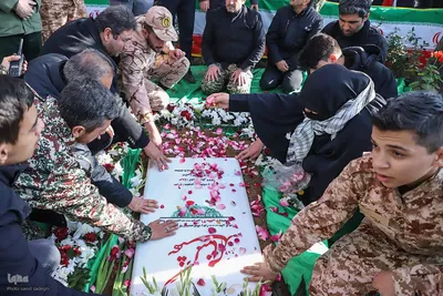 تشییع پیکر مطهر پنج شهید گمنام در تبریز‎