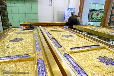 کارگاه ساخت درب‌های حرم امامین کاظمین(ع) در مشهد